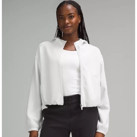 lululemon athletica Jackets & Blazers - Lululemon Softstreme Full Zip Hoodie Jacket Light Vapor Size 10 NWT